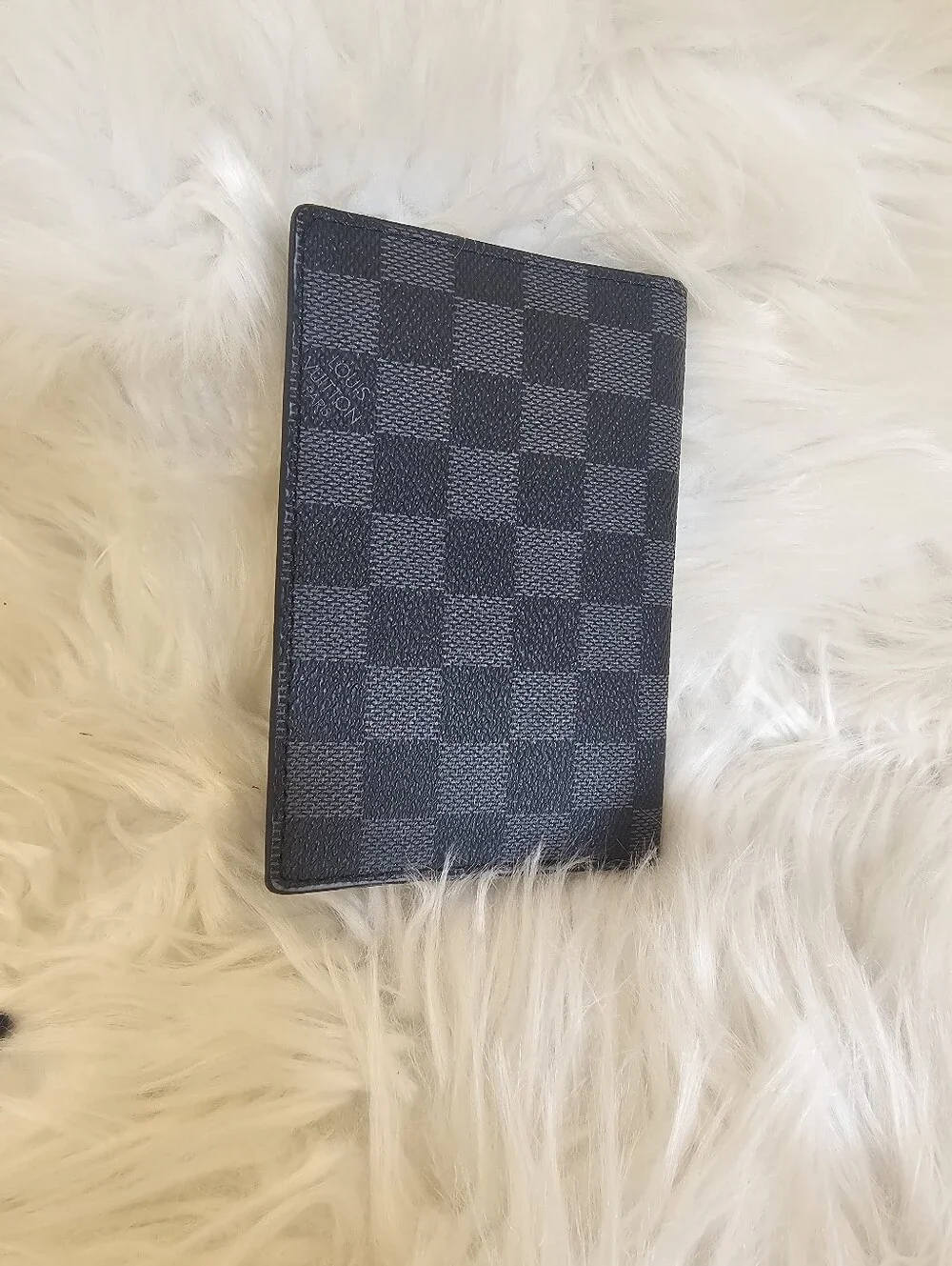 Men's Black Check Card & Key Holder Wallet